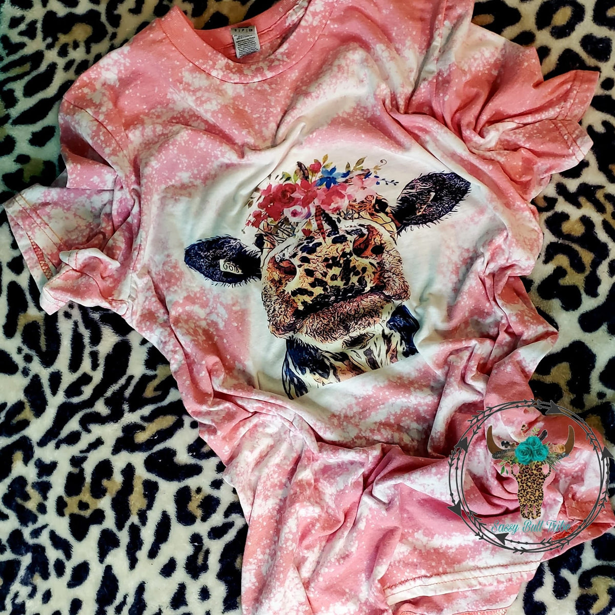 Floral Bleached Cow