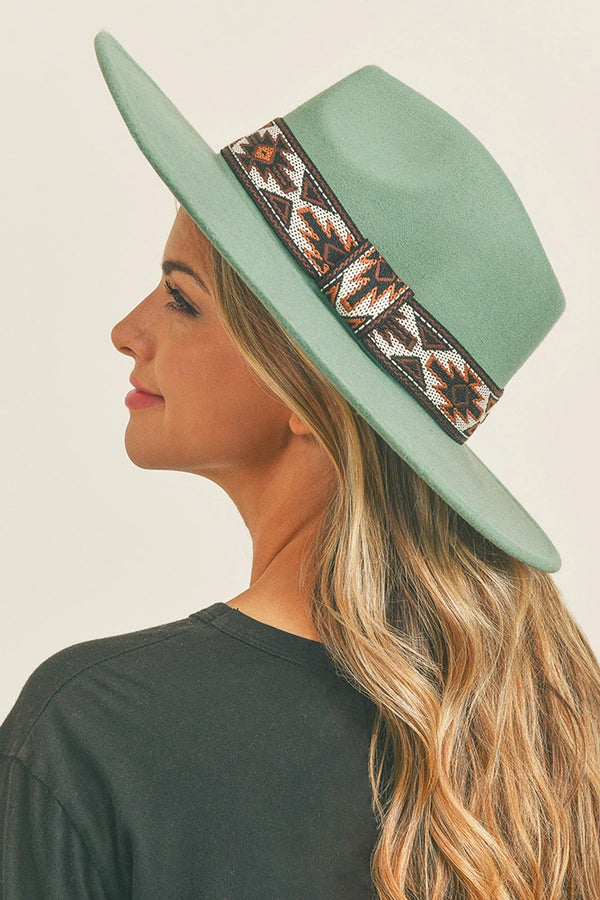 Tribal Band Panama Hat