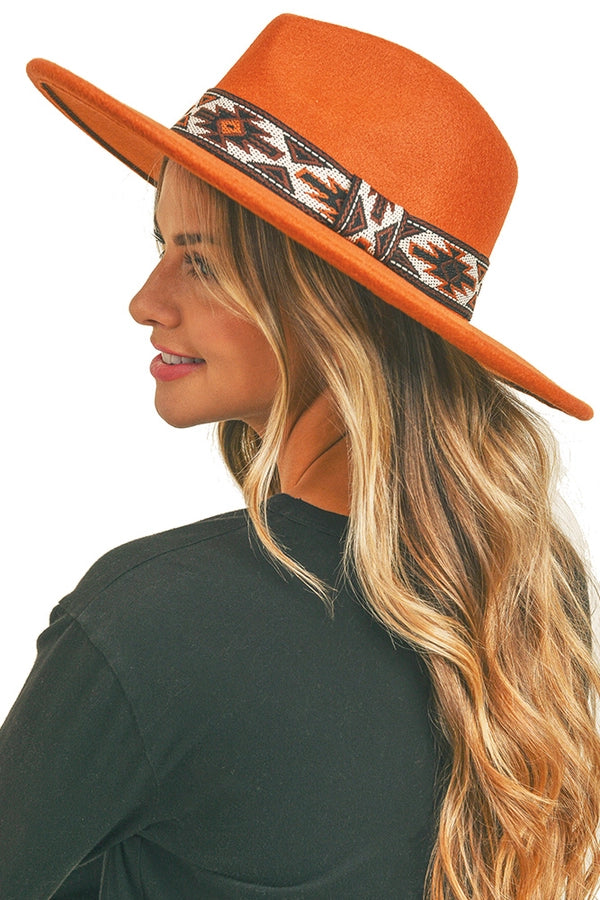 Tribal Band Panama Hat