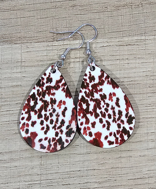 Animal Print Tear Drop Earrings