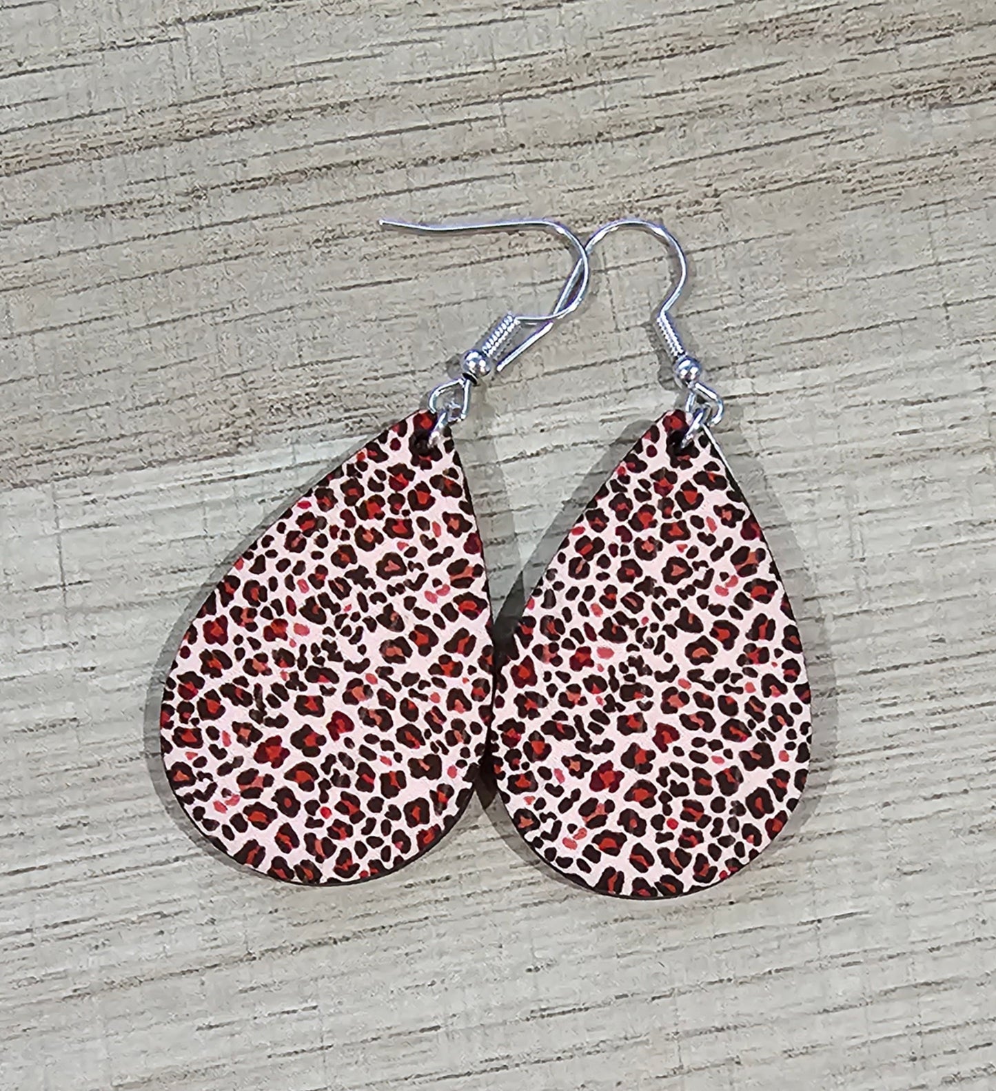 Animal Print Tear Drop Earrings