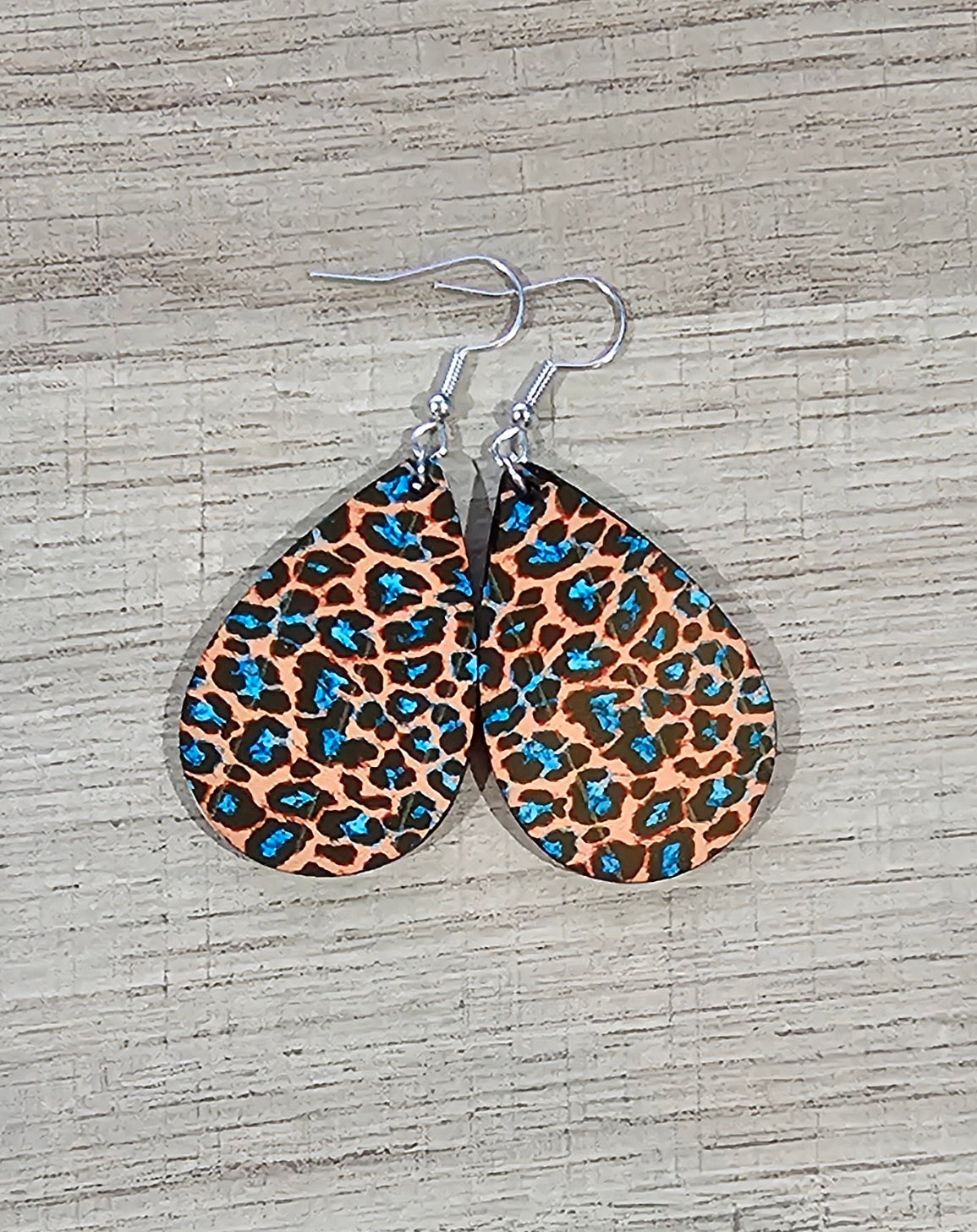 Animal Print Tear Drop Earrings