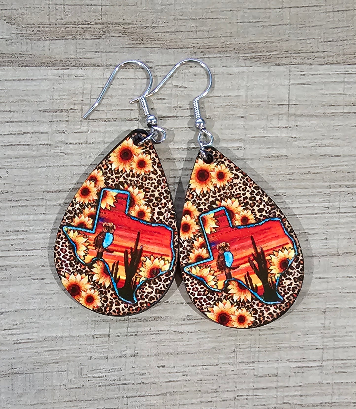 Texas Tear Drop Earrings