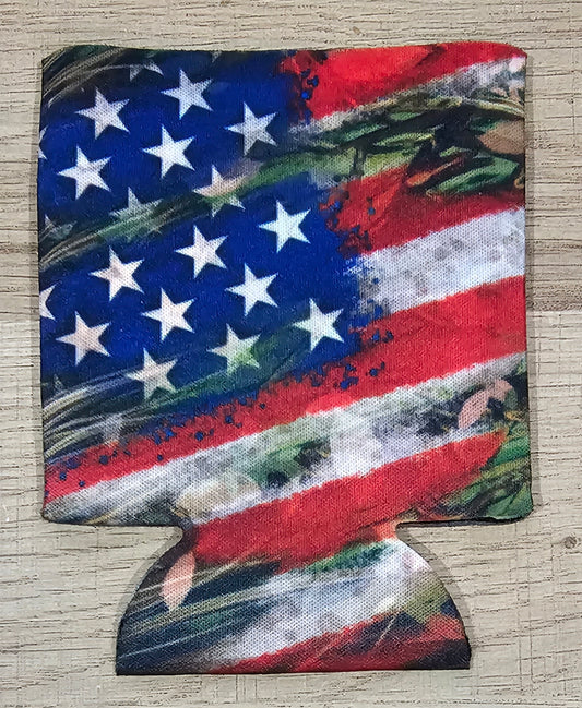 Camo/ American Flag Koozie