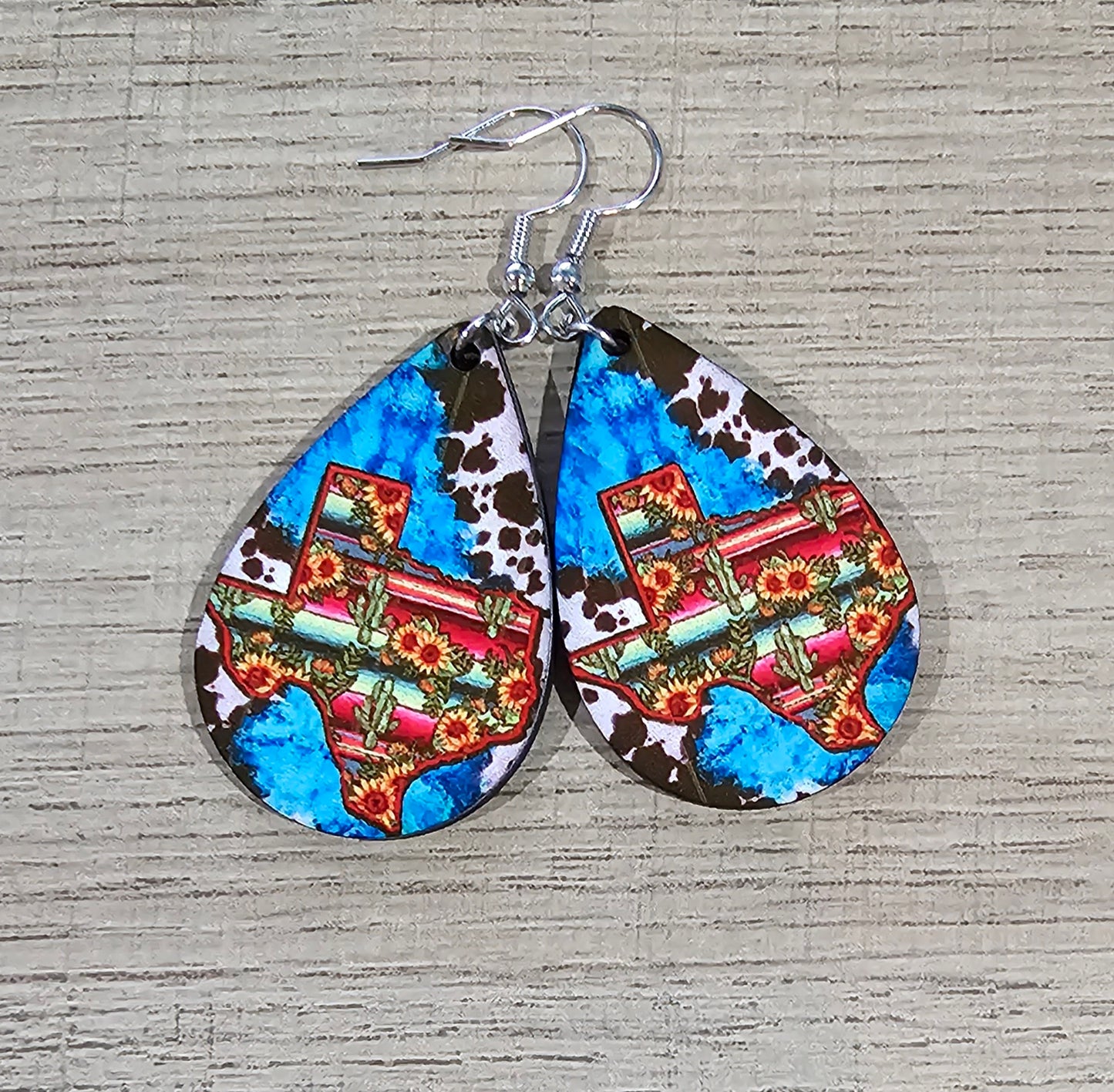 Texas Tear Drop Earrings